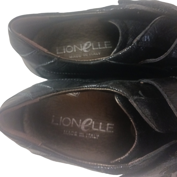 LIONELLE Black Leather Sneaker Comfort Shoes US size 5 Like New - Picture 4 of 11